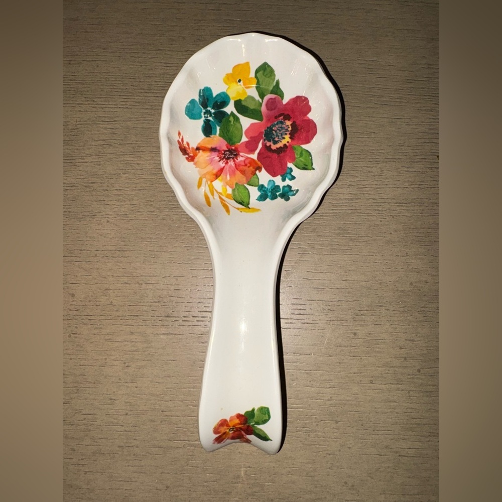 The Pioneer Woman  "Spring Bouquet"  Melamine  Spoon Rest AMAZING Condition